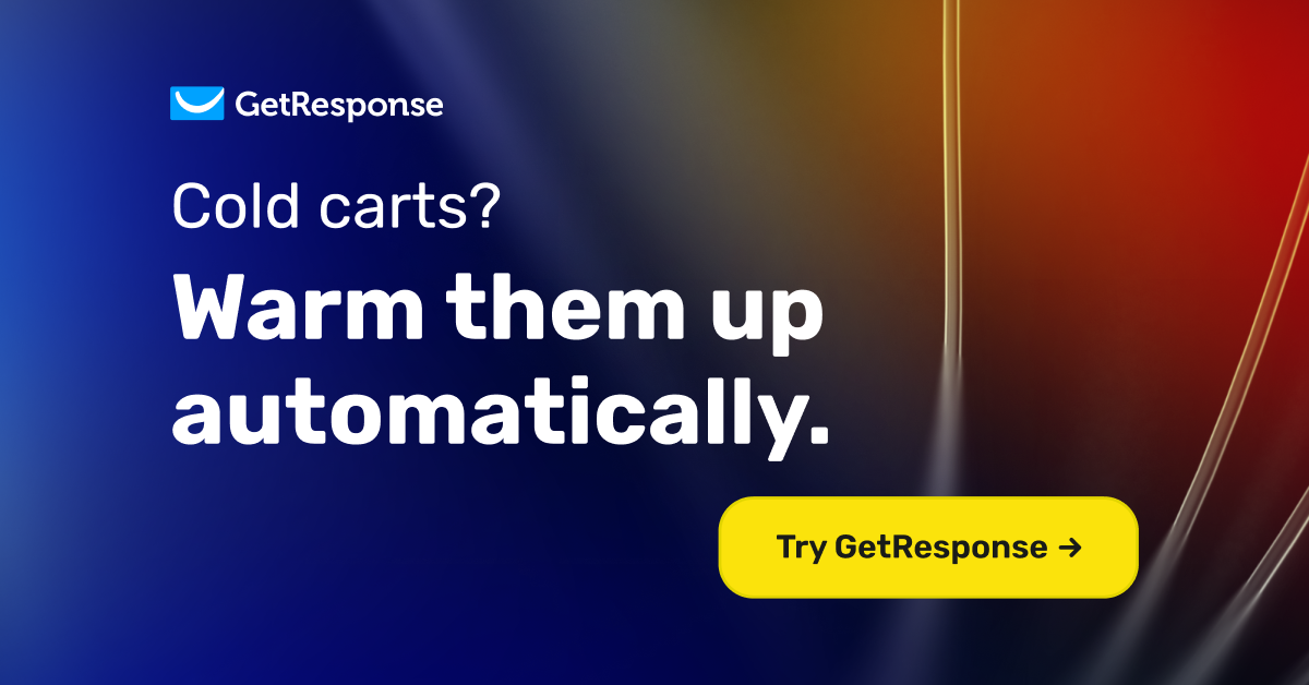 GetResponse ecommerce marketing. Try GetResponse.